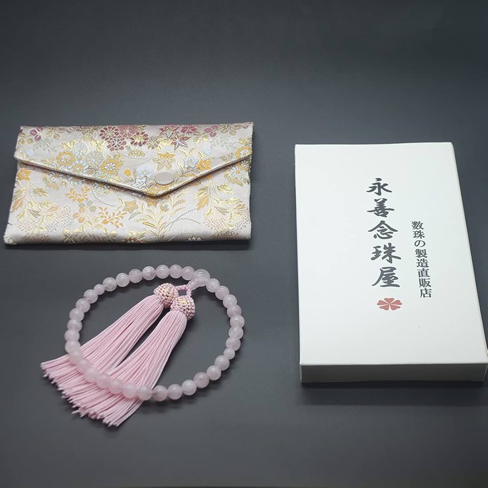 ローズクォーツ（紅水晶）117mm玉 2150g 台座付き Amazon.co.jp: 永善念珠屋 数珠 女性用 紅水晶（ローズクォーツ